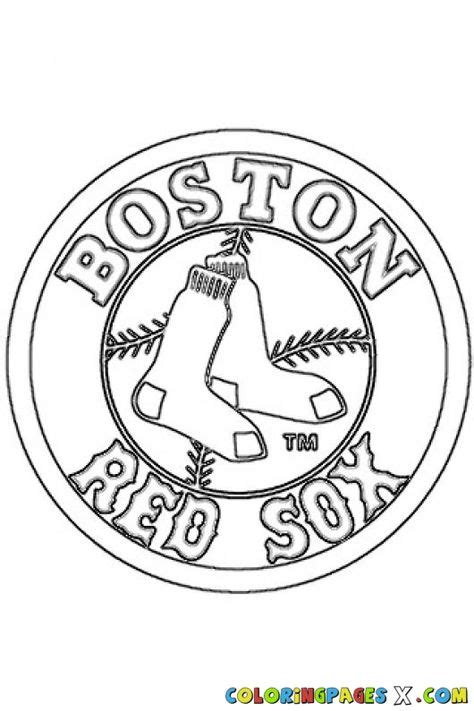 Red Sox Logo Coloring Pages Red Sox Logo Boston Red Sox Logo Sports