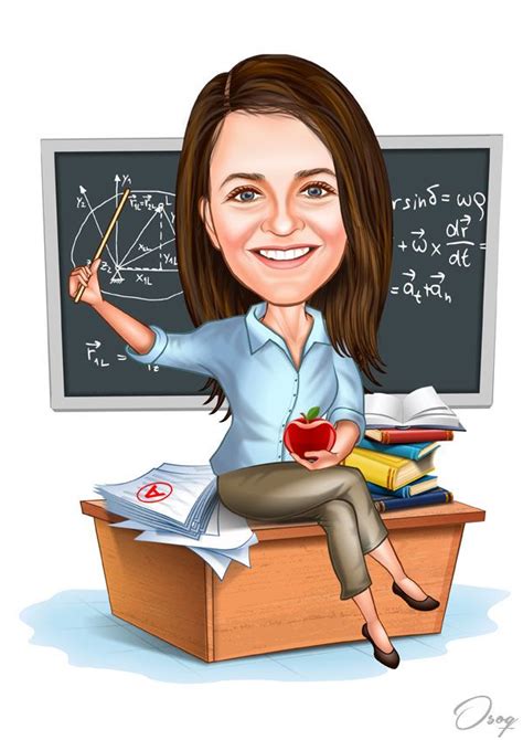 Osoq Search In 2020 Caricature Teacher Cartoon Teacher Photo