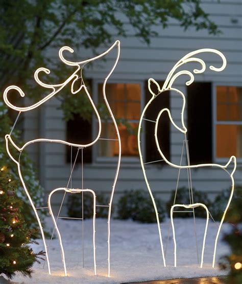 Pre Lit Whimsical Reindeer Grandin Road Outdoor Christmas