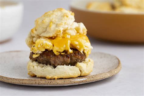 Our Homemade Sausage Egg And Cheese Biscuit Is Amazing