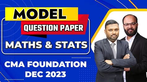 Model Question Paper Maths And Stats Complete Solution Cma Foundation