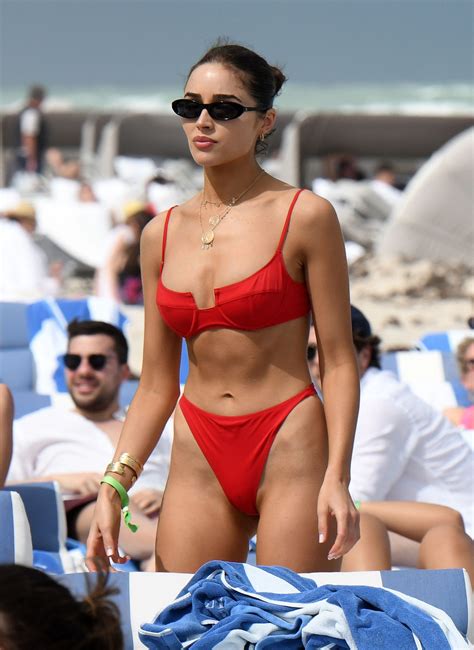 Olivia Culpo Sexy Body In A Tiny Red Bikini At The Beach In Miami Hot Celebs Home