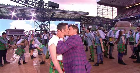 john barrowman commonwealth games kiss 14 more amazing gay and lesbian screen snogs mirror online