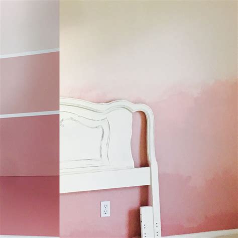 Make sure that the color scheme rose gold wall paint for home decor requires compromise and balance. Rose ombre walls make a great accent wall and very easy. | Ombre wall
