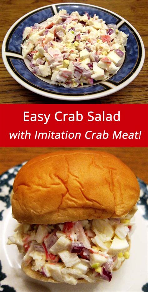 Strain and rinse with cold water. Crab Salad Recipe With Imitation Crab Or Canned Crab Meat ...