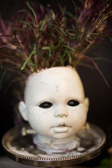 Ways To Make Creepy Doll Head Planters For Halloween In Creepy Baby Dolls Scary Baby
