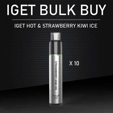 iget hot and strawberry kiwi ice 10pcs iget bulk buy
