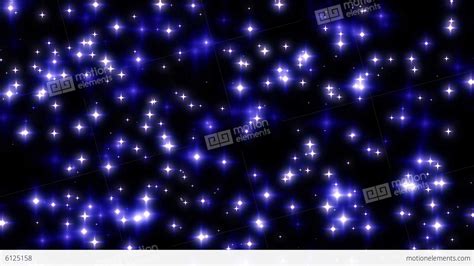 Blue Twinkling Stars On Black Background Loop 2 Stock Animation 6125158