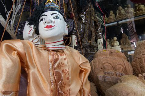 String Burmese Puppet Myanmar Tradition Dolls In Myanmar Souvenir Shop