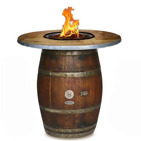 The Grand Wine Barrel Fire Pit Table W Vintage Top