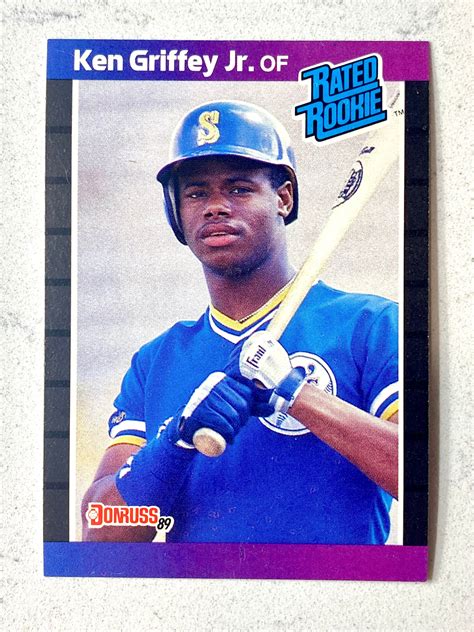 1989 Ken Griffey Jr Rc Donruss Baseball Card 33 No Creases Etsy