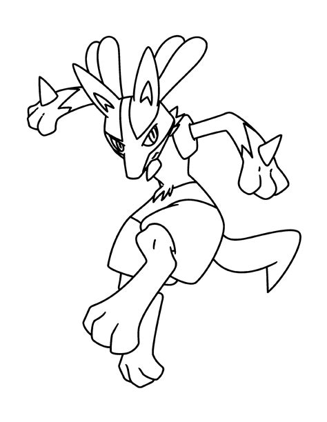 Lucario Coloring Page To Print K5 Worksheets
