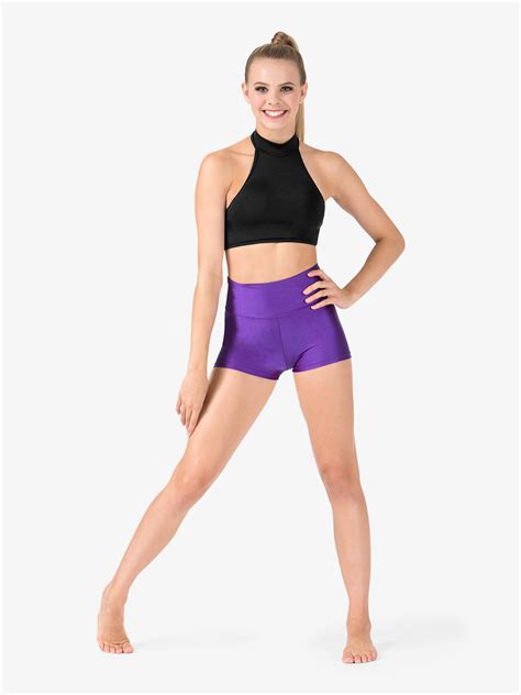 Womens High Waist Dance Shorts Adult Shorts Natalie N8641