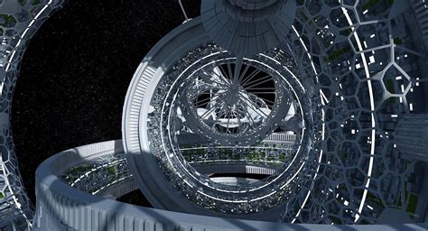 Artstation Space Colony Giimann Ancient Greek City Space Colony