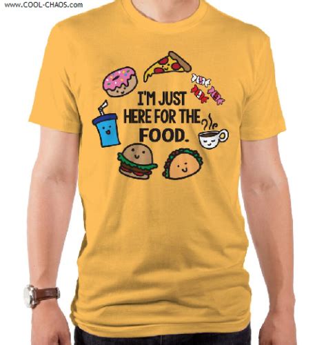 Im Just Here For The Food T Shirt Funny Chibi Foodsfoodie Tee T Shirt Funny Outfits