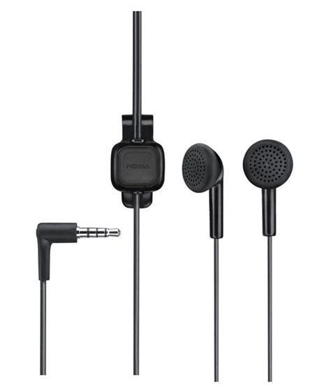 Nokia Wh 102 In Ear Wired Earphones With Mic Black Buy Nokia Wh 102 In Ear Wired Earphones