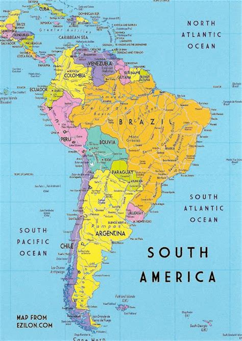 My Favorite Postcards A Map Of South America
