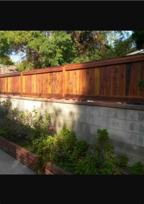 Cinder Block And Wood Fence Ideas Thomasina Talbot