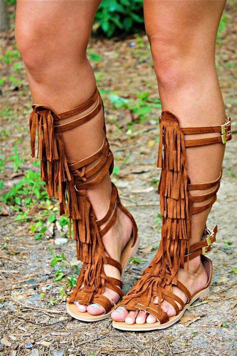 Our Chippewa Gladiator Sandals Are Tall Fringe Gladiator Sandals They