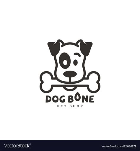 Dog Bone Logo Royalty Free Vector Image Vectorstock