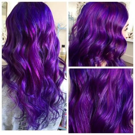 Purple Orchid Plum Metallic Lavendar And Iridescent Violet Hair