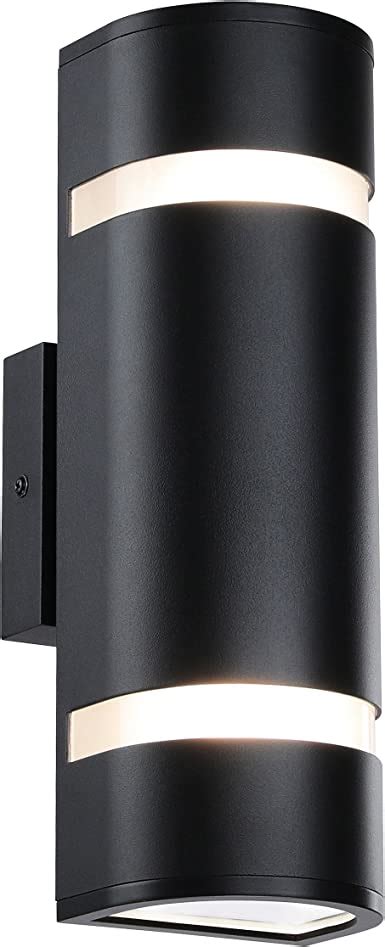 Outdoor Wall Light In D Shape With Aluminum Modern Wall Sconce Black