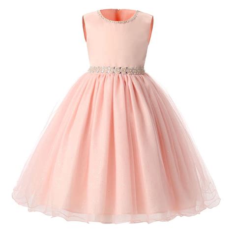 New Summer Pink Children Dresses For Girls Kids Formal Wear Princess