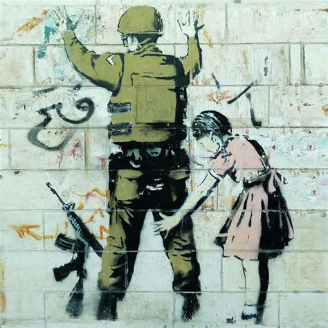 Banksy Girl And Soldier Graffiti Street Art Photo