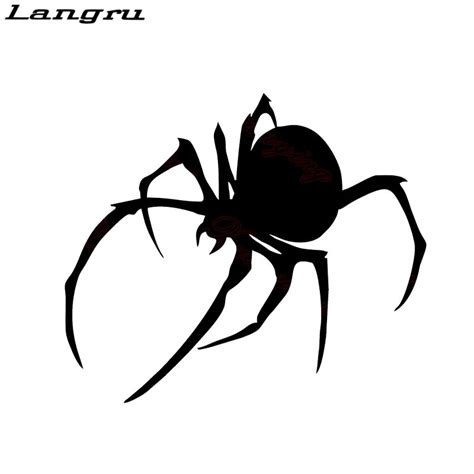 Langru Trendy Stickers Car Styling Black Widow Spider Motorcycle Vinyl