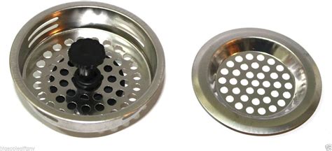 2 Pcs Stainless Steel Kitchen Sink Strainer And Stopper Set 3 Diameter