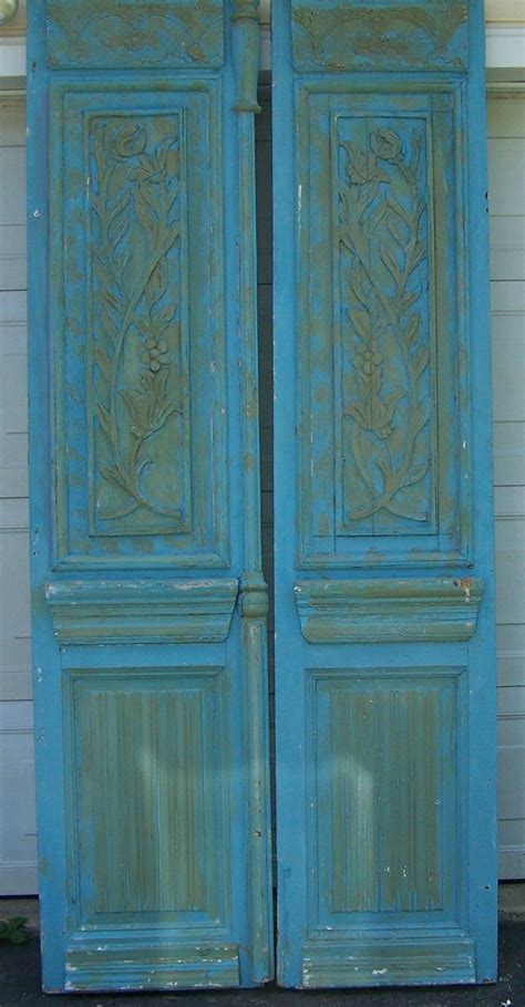 Antique Mediterranean Wood Doors With Raised Panelssalvage European