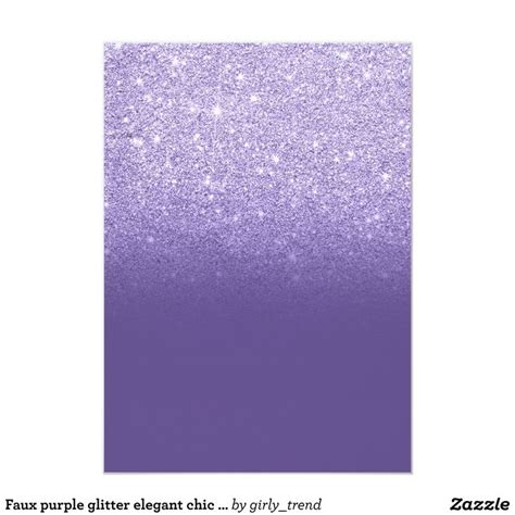 Faux Purple Glitter Elegant Chic 18th Birthday Invitation Zazzle