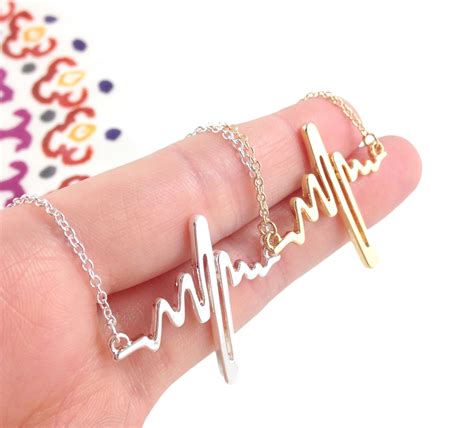 Heartbeat Necklace Pulse Necklace On Luulla