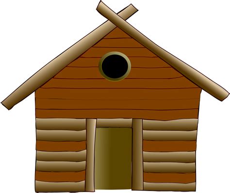 Cottage Vector Hut Log Cabin Clipart Hd Png Download