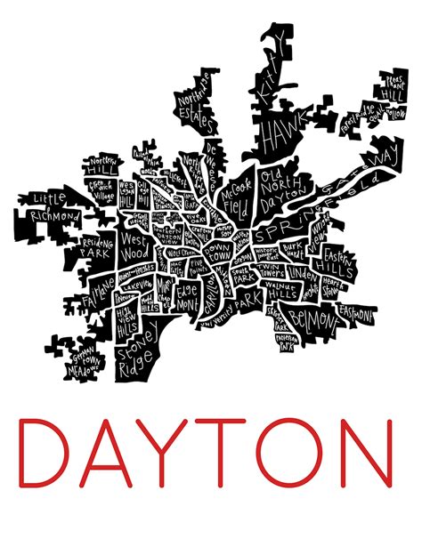 Dayton Neighborhood Map By Margaret Hagan 1000 Razblint