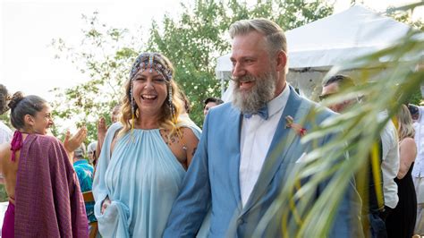 “American Pickers” Star Danielle Colby Marries in Sheer Blue Dress