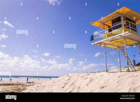 Lifeguard Tower On Beach Stock Photo Alamy