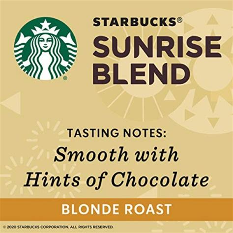 Starbucks Blonde Roast K Cup Coffee Pods — Sunrise Blend