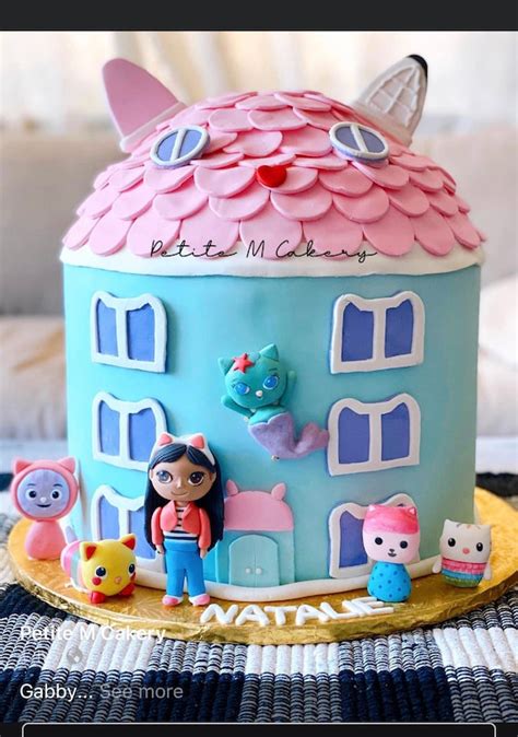 Gabbys Dollhouse Birthday Party Birthday Cake For Cat Cat