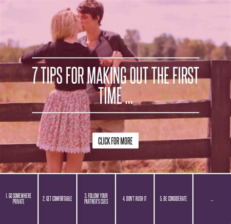7 Tips For Making Out The First Time Love