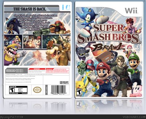 Super Smash Bros Brawl Wii Box Art Cover By Long Pal