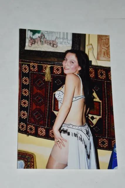 Candid Of Busty Curvy Woman Brunette Belly Dancer Vintage Photograph A