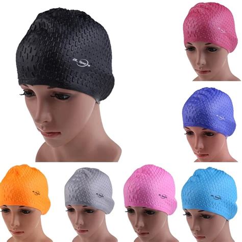 Multicolor Swimming Hat Flexible Adult Waterproof Silicon Swimming Cap Unisex Waterdrop Cover