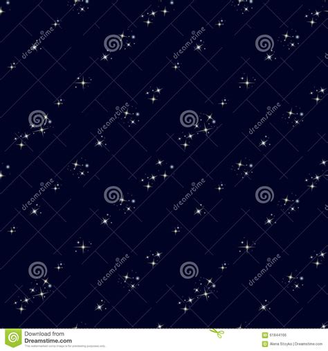 Starry Sky Seamless Pattern Stock Vector Illustration Of Black