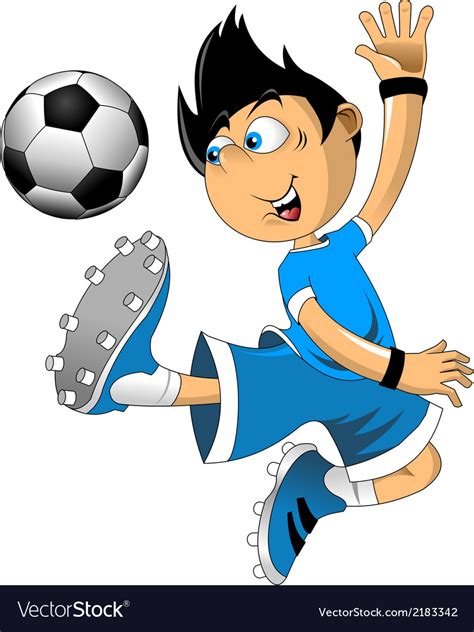 Soccer Players Cartoon Royalty Free Vector Image Vectorstock