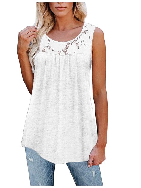 Summer Lace Crochet Tank Tops For Women Plus Size Sleeveless Blouse Tunic Tops Vest Camis