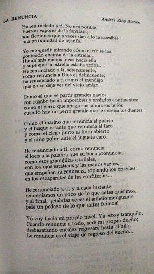Poema La Renuncia De Andrés Eloy Blancomi Poema Favorito Por