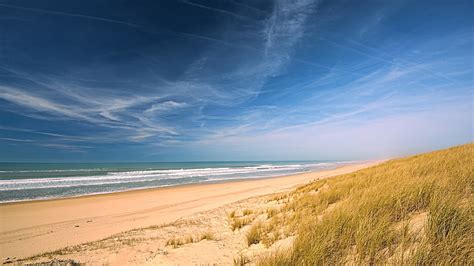 Hd Wallpaper Summertime Sand Sandy Beach Wind Wave Sunlight Cloud