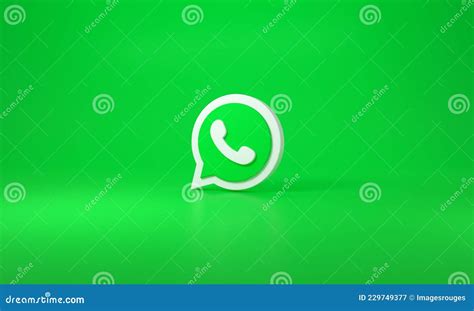 Whatsapp Logo On Green Background Editorial Photography Illustration