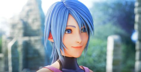 Aqua Kingdom Hearts Kingdom Hearts 1girl Bare Shoulders Blue Eyes